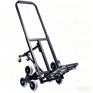 Carretilla <span class=keywords><strong>de</strong></span> <span class=keywords><strong>Mano</strong></span> 2 en 1 para Subir <span class=keywords><strong>Escaleras</strong></span>, Capacidad <span class=keywords><strong>de</strong></span> 200 kg, Plegable, con 8 Ruedas y Ruedas <span class=keywords><strong>de</strong></span> Apoyo para Almacén y Mudanzas - Product Image 2