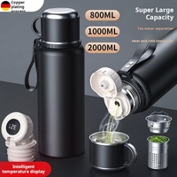 Bouteille d'eau personnalisée portable de grande capacité en acier inoxydable isolée pour le sport et les affaires