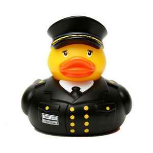 Canard en caoutchouc PVC personnalisé pour la baignoire, jouet de bain avec motifs imprimés, idéal pour les promotions - Product Image 2