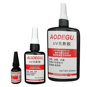 Manufacturers customize shadowless glue to stick glass metal plastic acrylic,UV-curable transparent and traceless UV glue