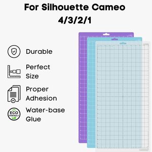 Alfombrilla de corte de silueta con logotipo personalizado Diylobby 12x24, alfombrilla de corte duradera antideslizante de PVC para Cricut Explore <span class=keywords><strong>Silhouette</strong></span> <span class=keywords><strong>Cameo</strong></span> 4 - Product Image 4