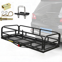 Porte-bagages pliable pour attelage de 500 lb, panier de chargement arrière, compatible avec récepteur de 2 pouces pour SUV et camion
