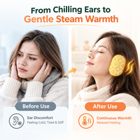 HODAF Patch chauffant doux à vapeur pour les oreilles, jetable, auto-chauffant, pour soulager la douleur et le stress, compresse chaude portable, autocollant thermique OEM