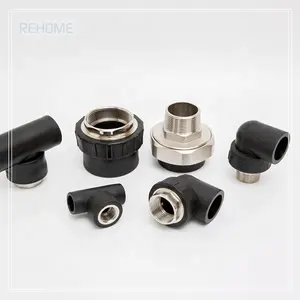 REHOME Manufacturer SDR11 SDR17 PN16 HDPE Socket Equal Coupling Water Drainage Equal Tee Pipe Fittings