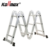 Échelle pliante en aluminium multi-usages avec petite charnière, escalier intérieur/extérieur