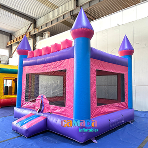 <span class=keywords><strong>Location</strong></span> commerciale de moonwalk de videur de saut gonflable de <span class=keywords><strong>maison</strong></span> de rebond de filles de princesse bleue et rose - Product Image 4