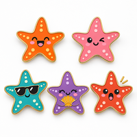 Broches personnalisées en émail souple ou dur en forme d'étoile de mer Flyances, badges étoile de mer, broches personnalisées avec logo, usine OEM