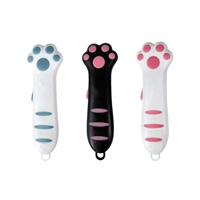 Mini couteau à découper en forme de patte de chat mignon avec lame en acier inoxydable, couteau utilitaire portable, couteau tendance pour déballage, couteau de poche EDC pour un usage quotidien