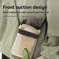 Tas Jinjing Hewan Peliharaan Outdoor dengan Tali yang Dapat Disesuaikan, Desain Tahan Air, Dispenser Kantong Sampah Terintegrasi, Tas Selempang Praktis