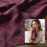 Tissu Popeline 100% Coton Imprimé Treillis Marocain à Motifs Quadrifolies pour Nappe, Literie et Vêtements 58/60 pouces