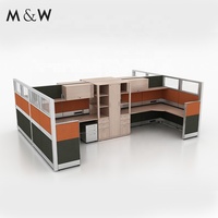 M&W Factory Manufacturer Office Cubicle Divider Wood Partition Desk Fabric Room Screen Modular Cubical Office Workstation