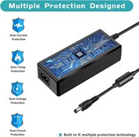 Alimentation pour caméra de sécurité, adaptateur secteur 12V pour caméras et système de surveillance CCTV DVR avec câble séparateur 8 voies