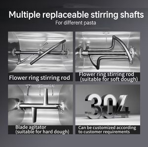 Mélangeur de farine électrique à faible bruit pour boulangerie commerciale HWJ-50B, bol en acier inoxydable, pour blé et eau - Product Image 4