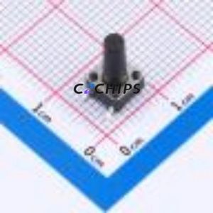 TS6612TP 250gf 009 Tactile Switch SMD-4P,6x6mm Switch Single Pole Single Throw Round Button 2.5N Vertical Mount - Product Image 1