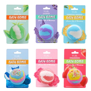 Bombes de bain aromathérapeutiques transfrontalières 100g, huile essentielle, parfum lait de rose, ingrédients 100% naturels, hydratant, rondes et lavables - Product Image 4