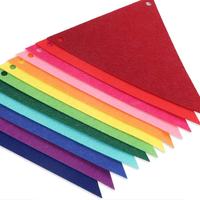 Guirlande de fanions triangulaires en feutre colorés personnalisés pour fête, faible MOQ, vente en gros, décoration pas chère, drapeau Joyeux Anniversaire