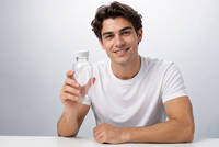 Canette en plastique transparent de qualité alimentaire de 350ml avec couvercle antivol, utilisée pour les boissons gazeuses et le jus de vinaigre, personnalisable