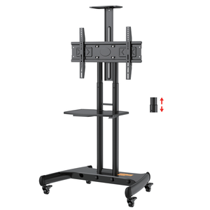 รถเข็น<span class=keywords><strong>ทีวี</strong></span>เคลื่อนที่แบบยูนิเวอร์แซล ขนาดสูงสุด 70 นิ้ว พร้อมล้อเลื่อน ปรับความสูงได้ - Product Image 2