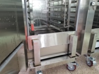 Cuiseur à riz en acier inoxydable à porte simple/double vitrée avec chariot, électrique 380V triphasé, équipement de cuisine professionnel