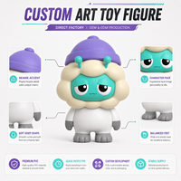 Figura de Juguete Personalizada de Monstruo con Gorro Morado, Rostro Expresivo, Lindo Extraterrestre, Figura de Vinilo Suave