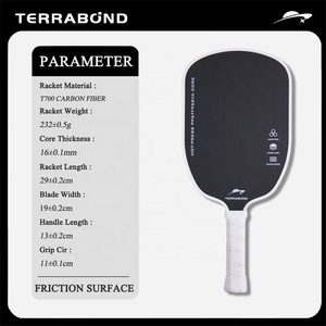 ไม้พายพิคเคิลบอล Terrabond T700 คาร์บอนไฟเบอร์ Gen 4 แกนกลางแบบ Hot Press ขึ้นรูปชิ้นเดียว ขนาด 16 มม. 40 รู พับได้ ขายตรงจากโรงงาน - Product Image 1