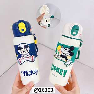 Gourde enfant Stitch Spider-Man 500 ml avec paille, portable pour l'école, design mignon de dessin animé - Product Image 4