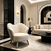 Nouveau design de meubles de salon, canapé nordique à dossier haut, fauteuil rembourré, canapé en tissu velours pour chambre à coucher, salle à manger, canapé moderne de luxe