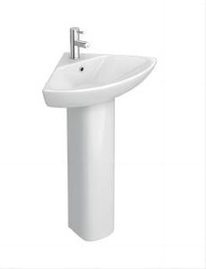 Lavabo y pedestal <span class=keywords><strong>Promenade</strong></span> con centros de 8 pulgadas, Blanco algodón, cuenco hondo - Product Image 3