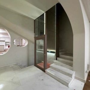 Ascensor Residencial Pequeño para Interiores y Exteriores de 2-4 Pisos, con Accionamiento por Corriente Alterna sin Engranajes, Puerta Automática, Personalizado para Viviendas, con Certificación CE - Product Image 3