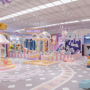 <span class=keywords><strong>Piscine</strong></span> à balles avec toboggan et balles pour bébés et tout-petits, aire de jeux souple avec blocs de mousse, tapis et balles colorées, fosse à mousse CE ASTM - Product Image 4