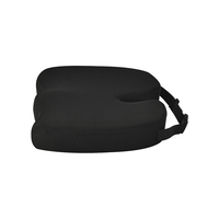 Coussin de siège orthopédique en mousse à mémoire de forme tissée en U pour voiture et chaises de bureau, en velours polyester de luxe, avec boucle amovible et lavable