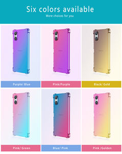 Pour <span class=keywords><strong>Sony</strong></span> <span class=keywords><strong>Xperia</strong></span> 5 V Case, mignon dégradé clair Slim Fit antichoc 4 coins souple TPU Mobile Cover Phone Case pour <span class=keywords><strong>Sony</strong></span> <span class=keywords><strong>Xperia</strong></span> 5 V - Product Image 2
