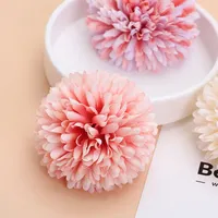 Tête de fleur de pissenlit de chrysanthème peu profonde artificielle de 7cm pour la décoration funéraire