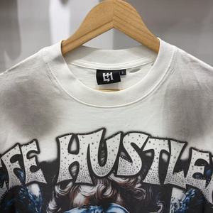 Summer High Street Rhinestone Designer Brand Clothing <strong>Tshirts</strong> Men LH Short Sleeve Plus Size Hip Hop <strong>Life</strong> Hustlers Men's T-shirt - Product Image 3