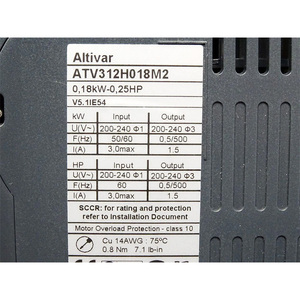 ไดรฟ์ปรับความเร็วรอบ Schneider ATV312H018M2 Altivar ATV312 0.18kW 0.6kVA 24W 200-240 โวลต์ 1 เฟส พร้อมระบบระบายความร้อน - Product Image 4