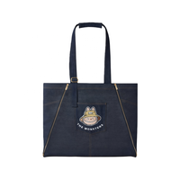 POP MART Original Labubu les monstres tombent dans la série sauvage Denim tablier sac maison Collection accessoires décorations cadeaux