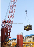 Grue de chantier électrique personnalisée 10T, portée maximale 45m, rotation à 360°, grue sur piédestal pour réparation et construction navale