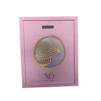 Boîte cadeau pour alcool en bouteille petite format STPP avec façade transparente, découpe papier et gravure laser, coffret cadeau de luxe XO pour brandy