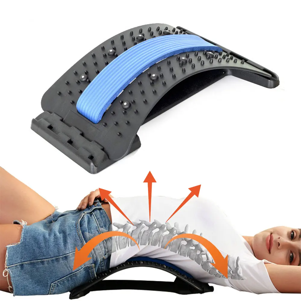 Ensanchador de columna vertebral elástico para alivio del dolor, soporte lumbar