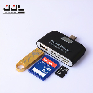 Type C <b>Card</b> Reader USB 2.0 <b>SD</b> TF MicroSD Multi Slot Mobile Phone External Plastic 4 In 1 Reader - Product Image 1