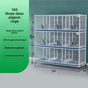 Encrypted Multi Tier Pigeon <strong>Cage</strong> Anti Predator Mating Breeding <strong>Cage</strong> With Feeders Trays And Wheels For Pigeon Loft Backyard - Product Image 6
