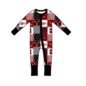 Mono de bebé personalizado con logo, de punto de bambú, 200-220 g/m², informal, estilo vaquero occidental, estampado, manga larga, otoño, ¡Oferta! - Product Image 3