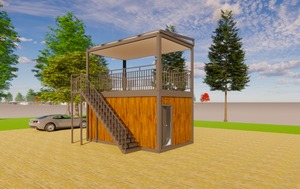 Casa contenedor desmontable, casa modular pequeña de 20 pies, casa móvil prefabricada, furgoneta contenedora con panel solar - Product Image 6