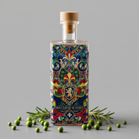 Bouteille rectangulaire super-flint de 150 ml avec logo couleur personnalisé et boîte d'emballage, échantillon de spiritueux, liqueur, whisky, vente en gros, directement de l'usine