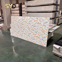 Panneau mural en PVC UV effet marbre, finition brillante, pour décoration murale moderne