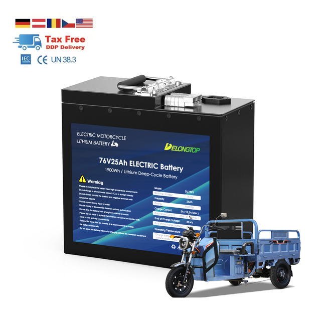 DELONG 72V 3000W Lithium Ion Battery Pack for Electric Bicycles Scooters 76.8v 25Ah 30Ah 40Ah 50Ah 60Ah 65Ah Lithium Iron
