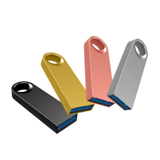 High Speed Metal Waterproof USB Flash Drive 32GB/64GB/128GB 2.0 Custom Colors 1-Year Warranty A-class Flash Chip No Encryption