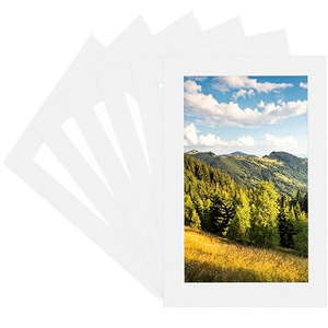 S&amp;L 15x10 &amp; 12x8 Rectangle Paper <strong>Photo</strong> Mat Board 6-Pack Precut Acid-Free White Core for Picture <strong>Frames</strong> &amp; Art Displays - Product Image 1