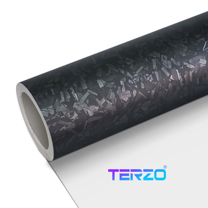 TERZO DIY PET Carbon Fiber Brown Vinyl Wrap Air Release <b>Bubble</b> Free Commercial Vehicle Vinyl Wrap Film <b>Roll</b> - Product Image 1