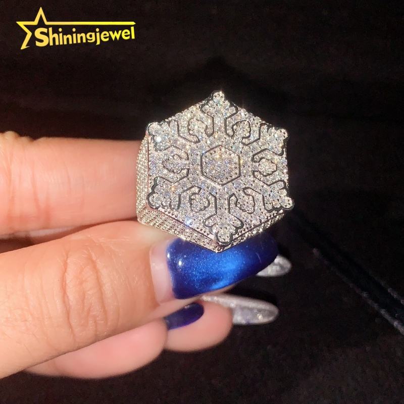 Alibaba Custom Rings Luxury 925 Silver Rings for Men Iced Out Moissanite Engagement Ring GRA ...